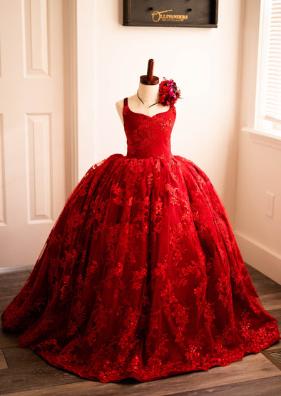 ruby red dress